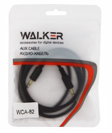 Аудіокабель WALKER H82 AUX ребристий чорний Житомир - изображение 2