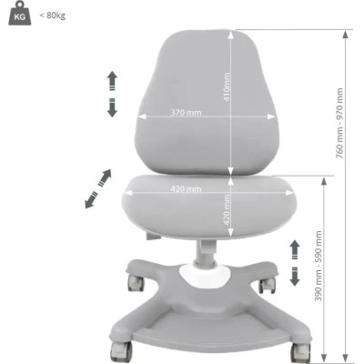 Дитяче крісло FunDesk Sorridi Grey (808668) Вінниця - фото 4