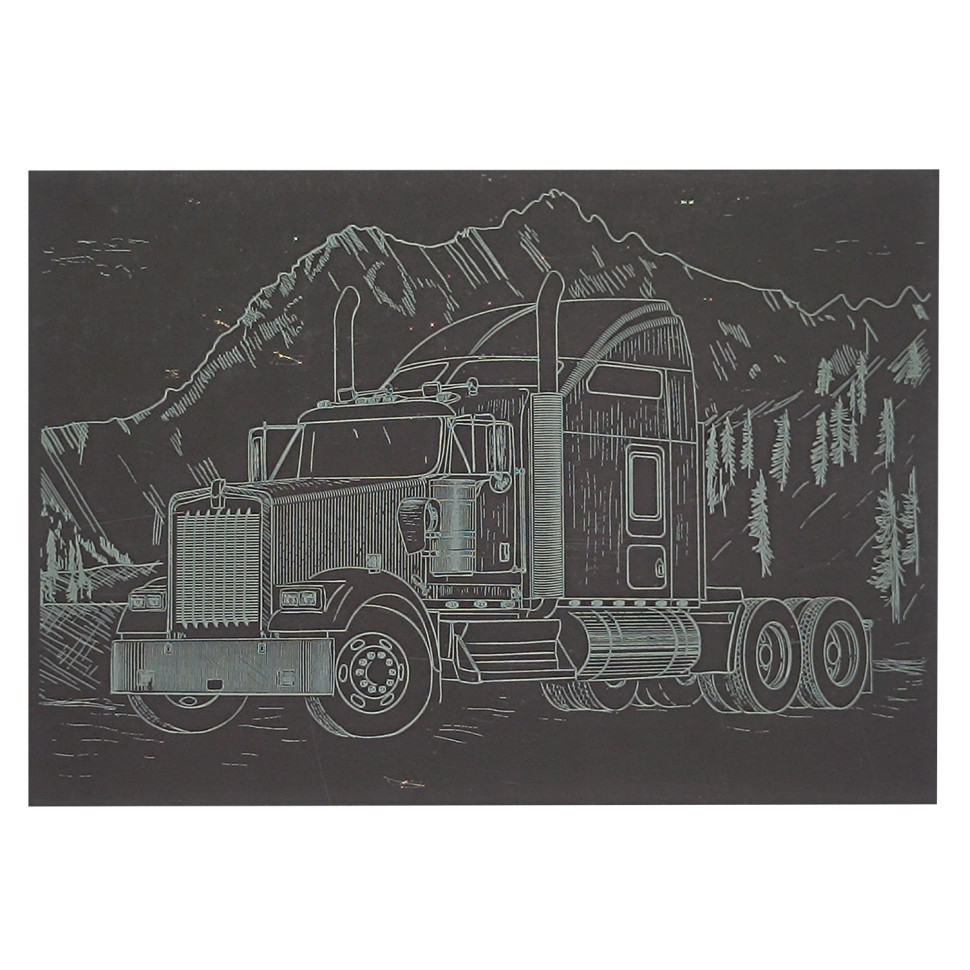 Гравюра А5 "Вантажівка" ГрА5з-5 економ варіант у пакеті 21 х 14,8 см Вінниця - фото 1