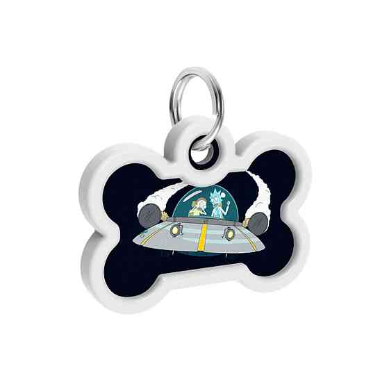 Адресник для собак и кошек металлический WAUDOG Smart ID с QR паспортом, рисунок 