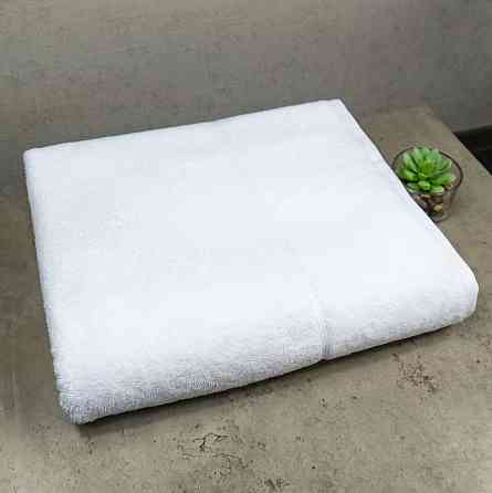 Набор полотенец велюр/махра 2шт GM Textile 50x90см, 70x140см Премиум качества Milado 550г/м2 (Белый) Сумы