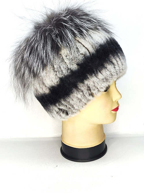 Меховая шапка женская кубанка Софи Шиншиловый Харьков - изображение 3