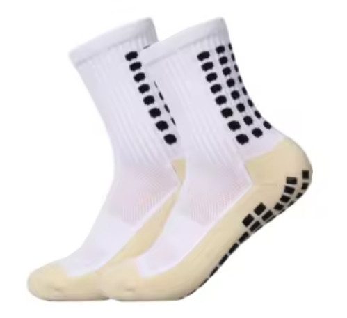Антиковзкі футбольні шкарпетки з силіконовими вставками — для футболу, волейболу, бігу, баскетболу та тренувань (білі) Николаев - изображение 2