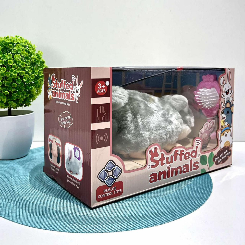 М'яка іграшка Шиншилла на радіокеруванні інтерактивна їздить 21см Сіра (8858-8068) Чернігів - фото 6