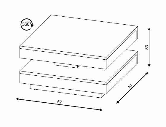 Журнальний столик COTTO дуб вотан 67*67 Киев
