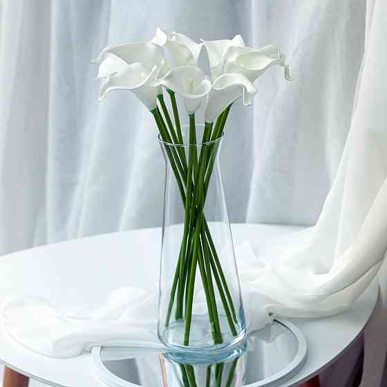 Калла на ніжці штучна У-21 см Упаковка 10 шт. Колір: білий KL-52 Львів