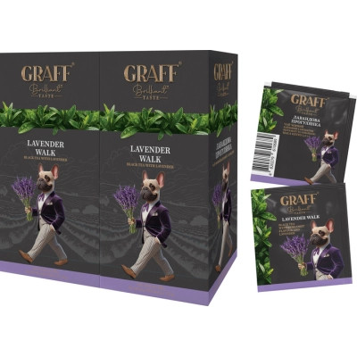 Чай Graff Lavender Walk Черный 20 пакетиков х 1.5 г (4820279610658) Винница - изображение 1