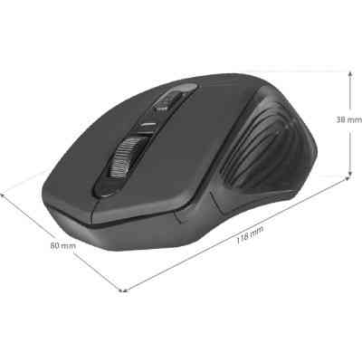 Мишка Defender Datum MB-345 Black (52345) Вінниця