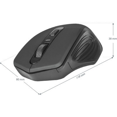 Мишка Defender Datum MB-345 Black (52345) Вінниця - фото 4