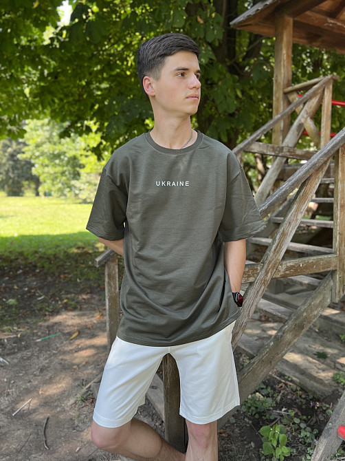 Літній костюм oversize unisex UKRAINE (шорти + футболка) Чернівці - фото 1