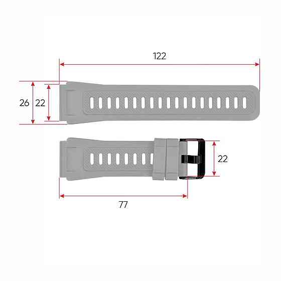 Ремешок для смарт часов K22 Grey SBR Киев