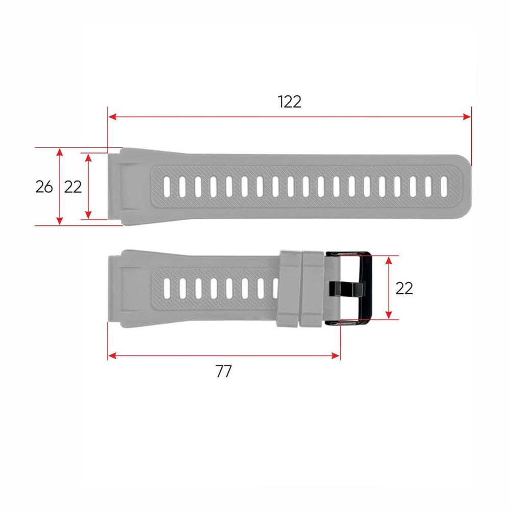 Ремешок для смарт часов K22 Grey SBR Киев - изображение 3