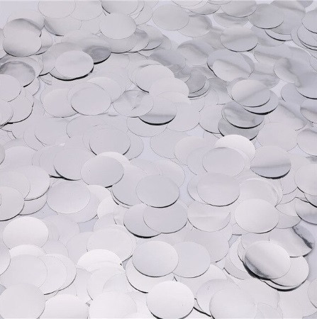 Конфетті круглий із фольги 10 г 15 мм сріблястий Київ - фото 4