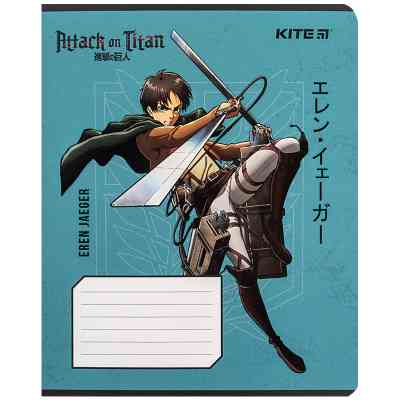 Тетрадь Kite Attack on Titan, 12 листов, линия (AT24-234) Винница