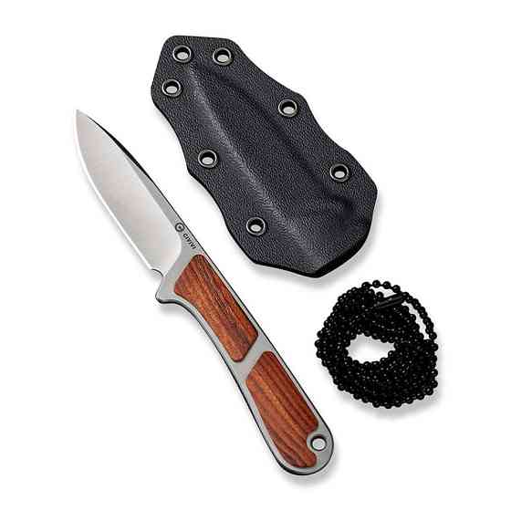 Нож фиксированный тактический Civvi Mini Elementum, (5.7 см) Nitro-V / Guibourtia Wood Киев