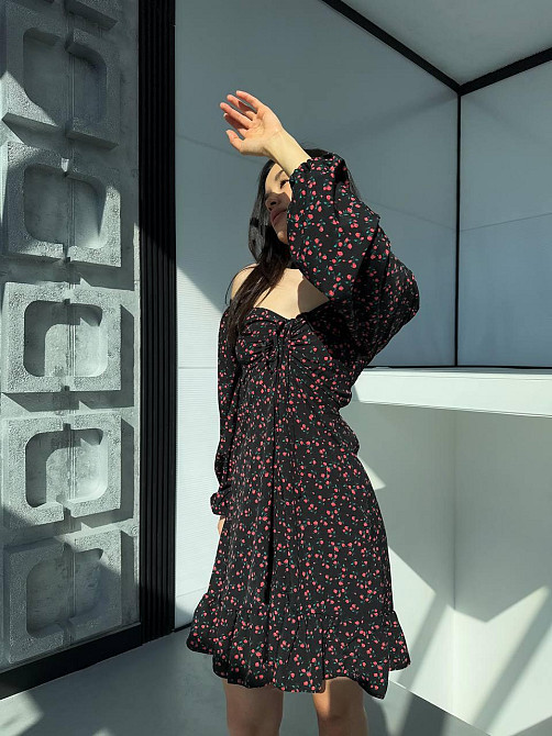 Жіноча святкова принтована сукня з софту Одеса - фото 6