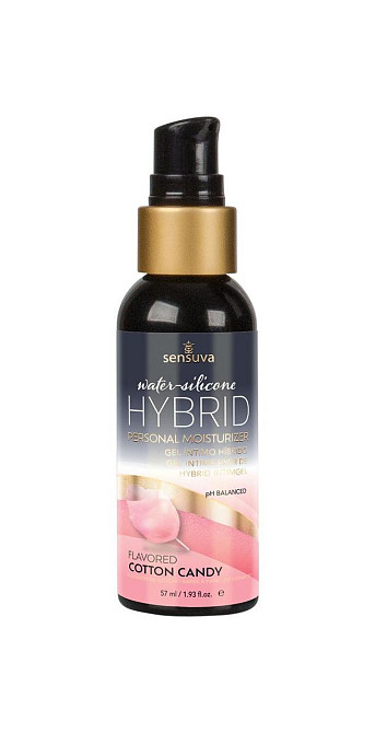 Змазка водно-силіконова Sensuva Hybrid Cotton Candy (57 мл) без цукру, можна для оральних пестощів Sex Aura Київ - фото 1
