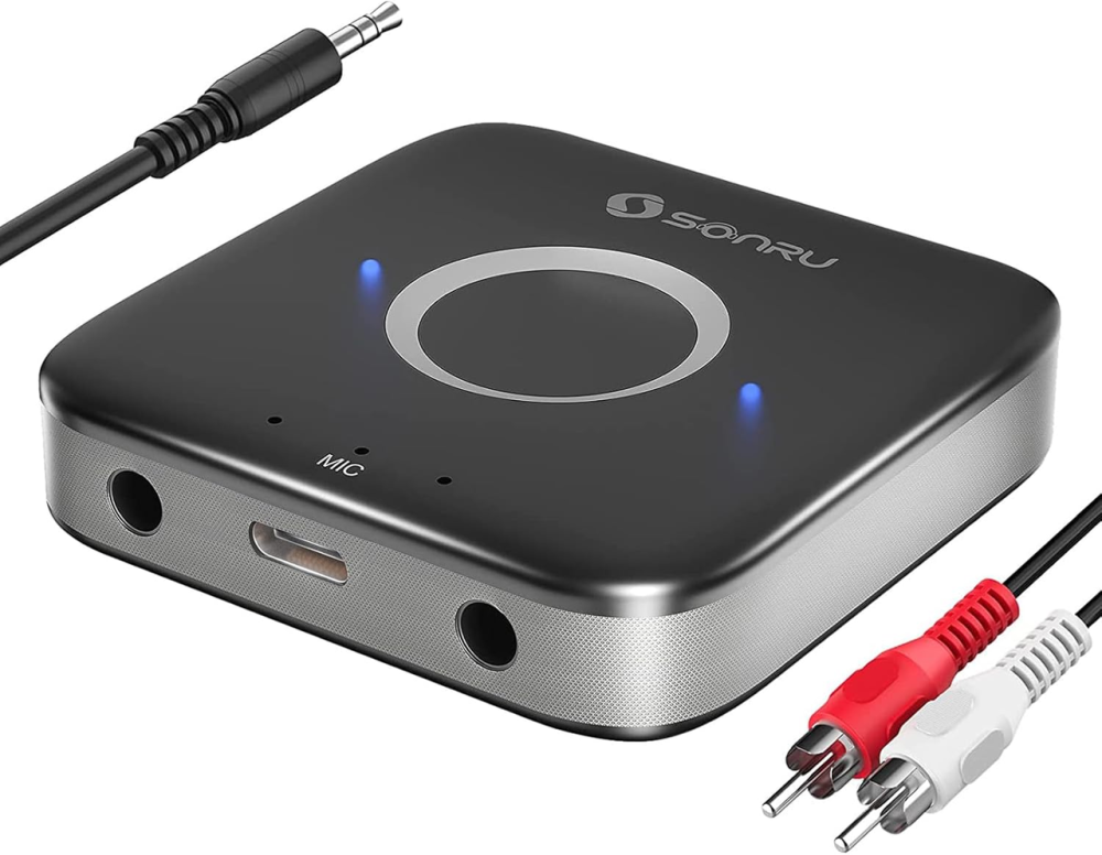 Bluetooth 5.3 адаптер-ресивер SONRU AUX RCA для авто та дому Hi-Fi аудіоприймач з шумозаглушенням та акумулятором Київ - фото 2