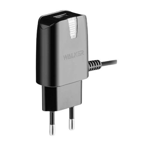 Зарядний пристрій мережевий USB + кабель Type-C 2,0A чорний WALKER WH-24 Житомир - фото 4