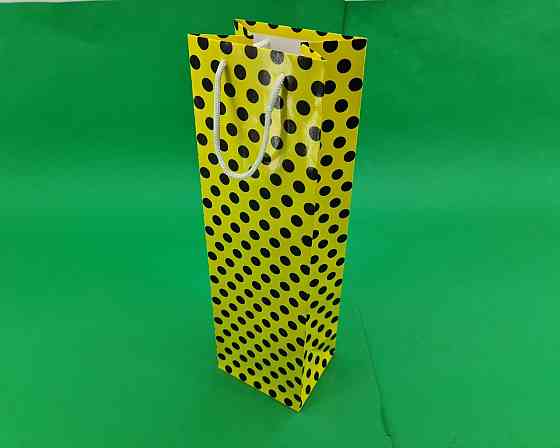 Пакет бумажный подарочный под бутылку  12/9/36(артBUT-27) (12 шт) Харьков