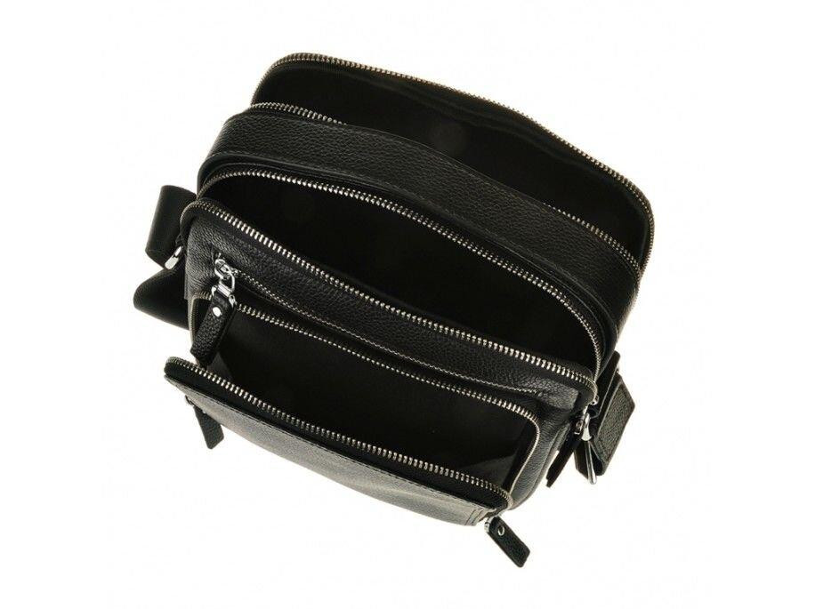 Сумка мессенджер Vintage 14578 кожаная Черная Киев - изображение 7