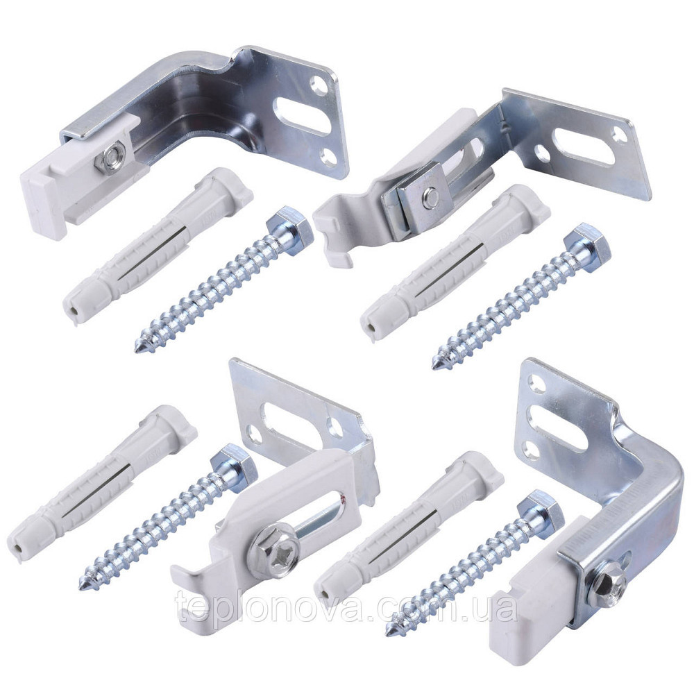 Универсальный комплект C-кронштейнов торцевого крепления панельного радиатора NS-1018 CRISTAL (2 шт) Черновцы - изображение 1