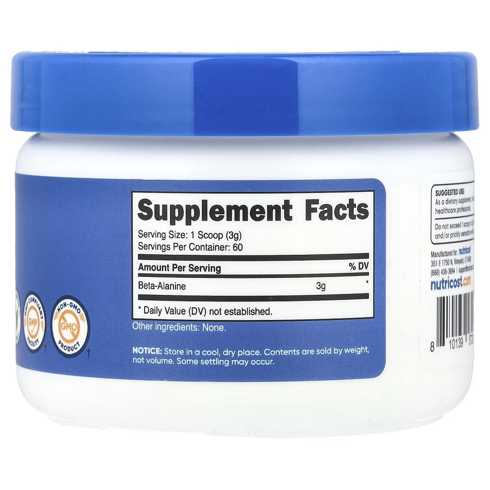 Бета-аланин Nutricost Beta-Alanine 180 g (Unflavored) Луцк - изображение 2