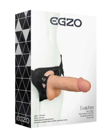 Страпон жіночий EGZO Evolution STR004 (19 см х 4,5 см) Sex Aura Київ