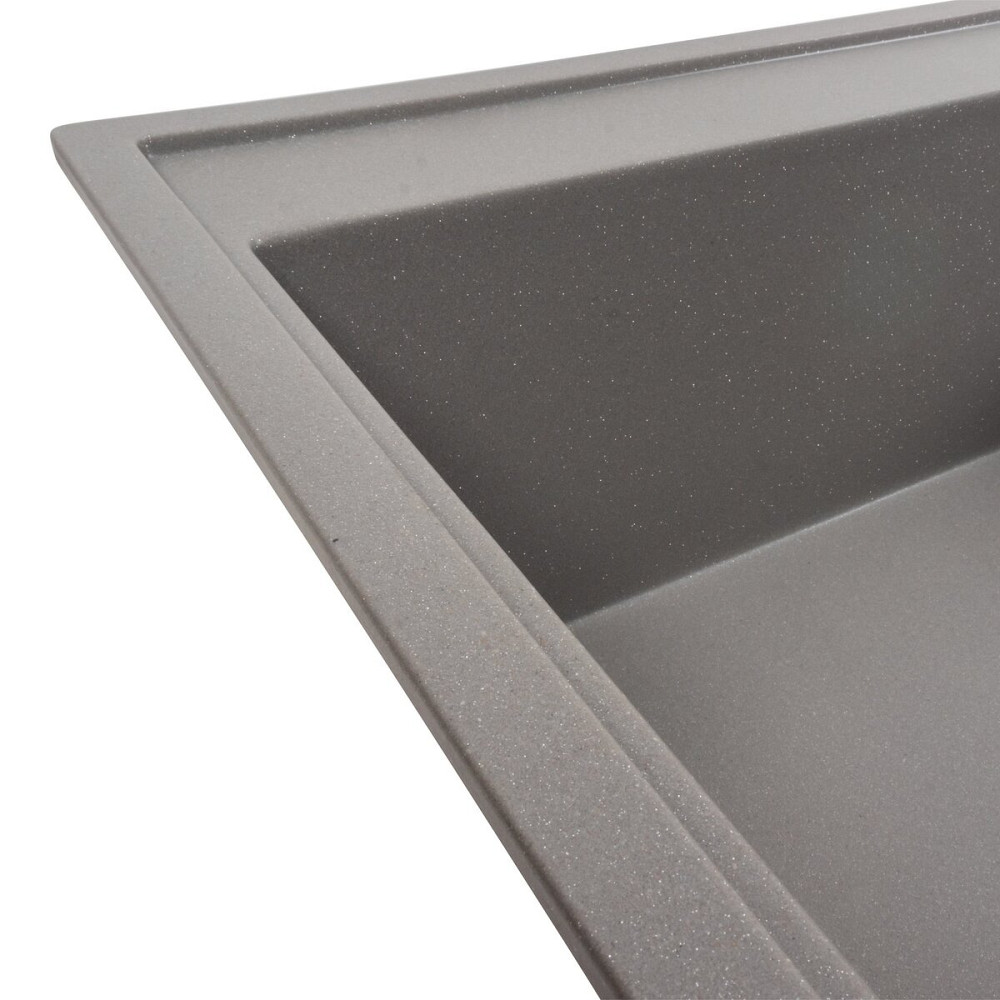 VALESO Гранітна мийка для кухні VALESO AZURIT 7950 матова Сірий мусон Київ - фото 3