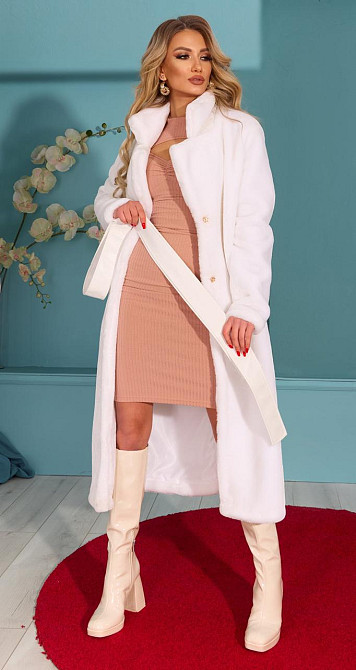 Біла шуба з екохутра Київ - фото 4