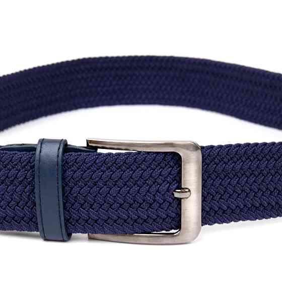 Текстильний ремінь чоловічий класика Vintage 20520 Синій Київ