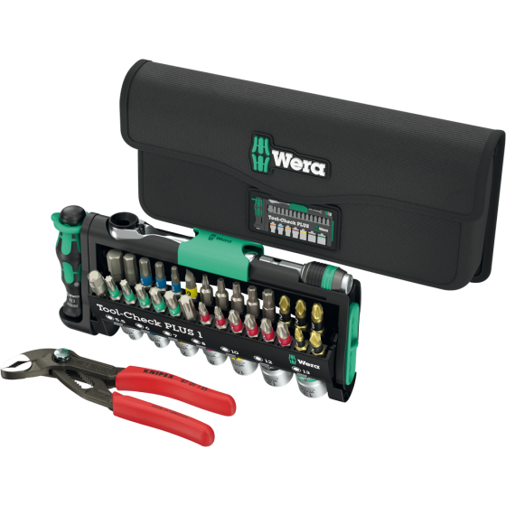 Набір торцевих головок і біт з тріскачкою Wera 1/4"+кліщі сантехнічні Knipex 87 01 25 40од. 05049070001 Одеса