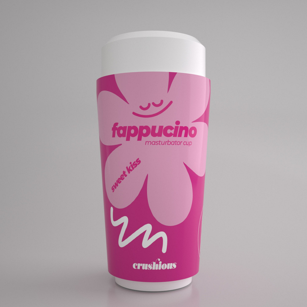Портативний мастурбатор рот CRUSHIOUS FAPPUCINO у вигляді стаканчика кави, з кришкою Sex Aura Київ - фото 2