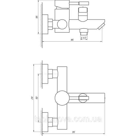 Смеситель для ванны Globus Lux ALPEN SBT1-102NE Черновцы