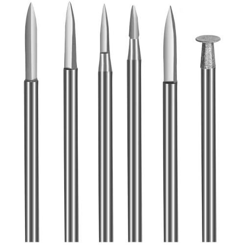 Набор фрез по дереву 6шт, хвостовик 3мм, для гравера, сталь в кейсе Винница - изображение 1