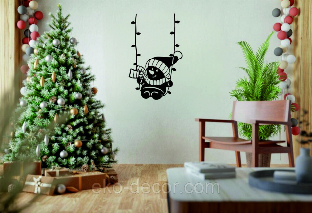 Декоративне настінне Панно «Сніговик», Декор на стену Київ - фото 5