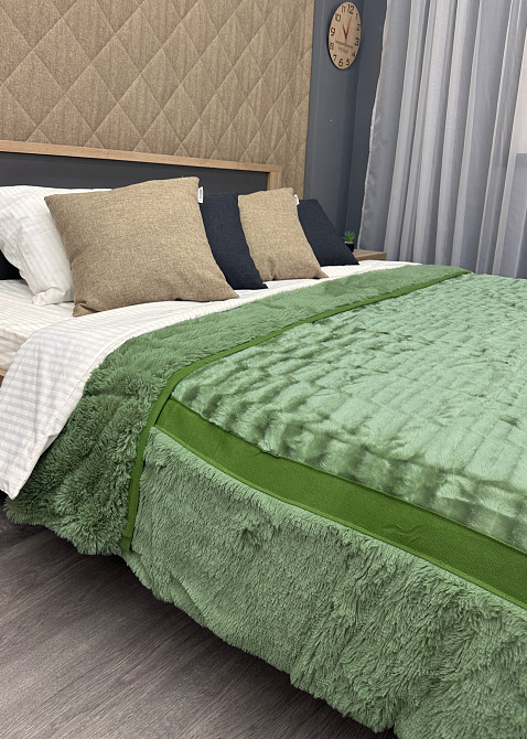 Плед-покривало смужка 220х250 см (+-5см) Салатовий (87-103) Київ - фото 5