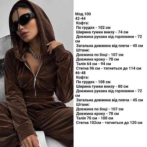Жіночий повсякденний велюровий костюм з вільним капюшоном Світло-сірий, 42/44 Одеса