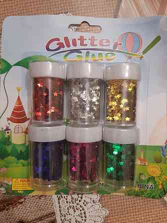 Конфетти звездочки набор 6 штук 2 мм разноцветный Киев