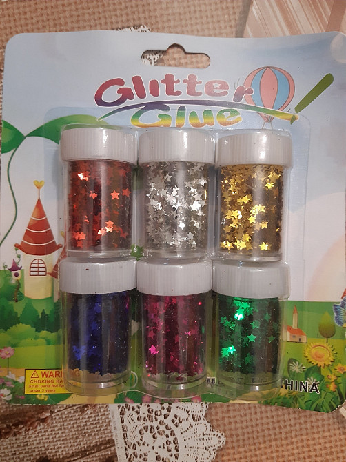 Конфетти звездочки набор 6 штук 2 мм разноцветный Киев - изображение 3