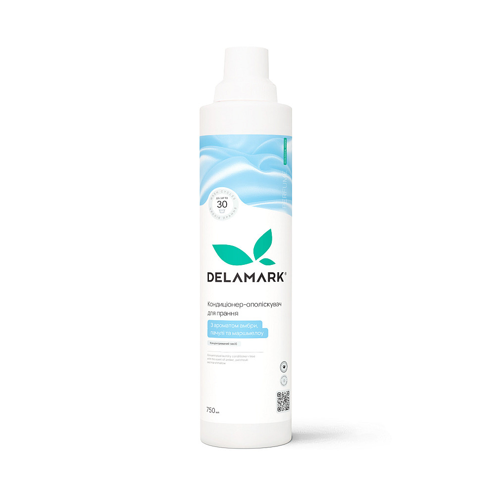 Кондиціонер-ополіскувач з ароматом амбри, пачулі та маршмелоу DeLaMark 0,75 л Київ - фото 1