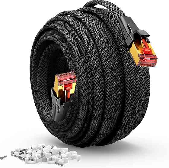 Мережевий кабель патч-корд RJ45 - RJ45 CAT 8 Snowkids 15м Луцьк