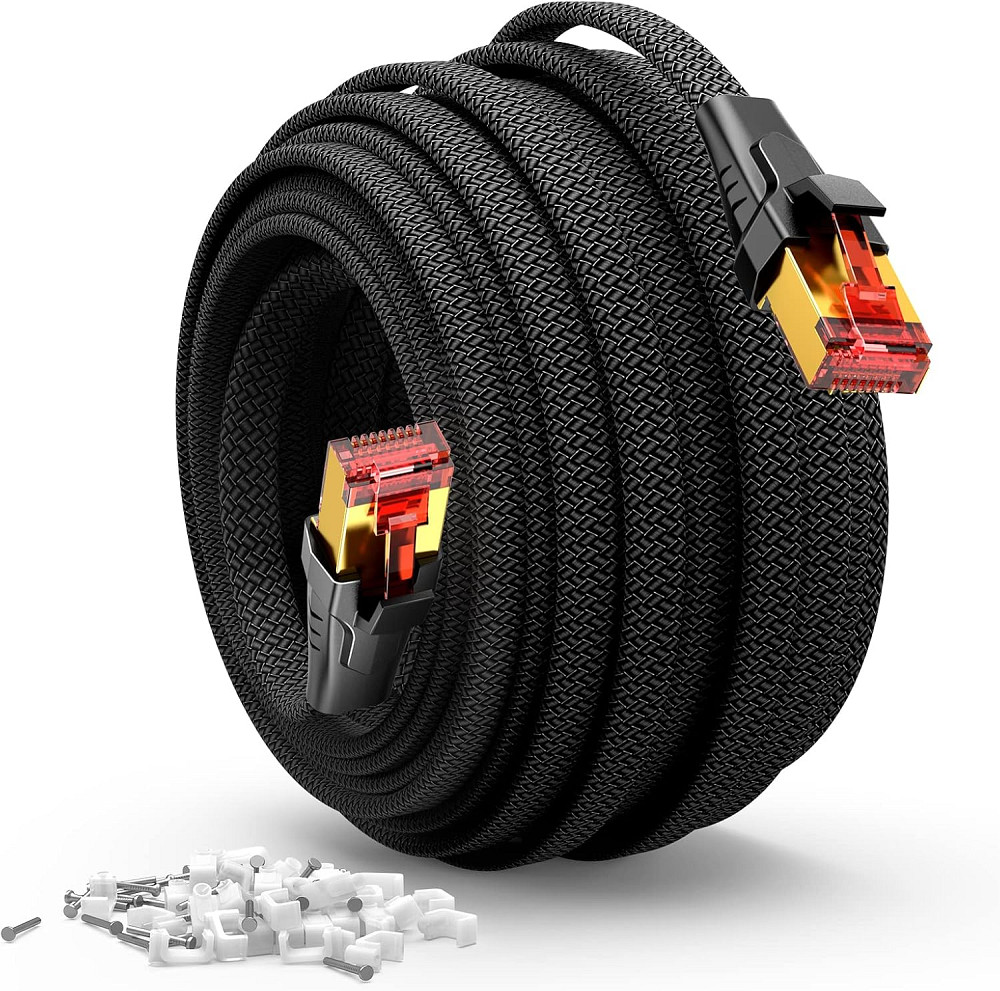 Мережевий кабель патч-корд RJ45 - RJ45 CAT 8 Snowkids 15м Луцьк - фото 1