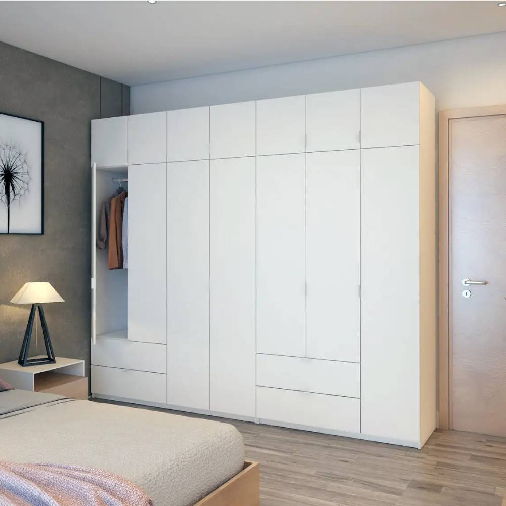 Шафа для одягу Doros Лукас Біла 3+4 ДСП 280х50х240 DRS-011686 (42005118) Дніпро - фото 1