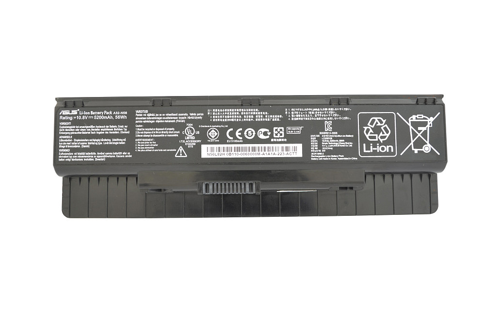 Аккумулятор для ноутбука Asus A32-N56 10.8V Black 5200mAh Orig Вінниця - фото 1