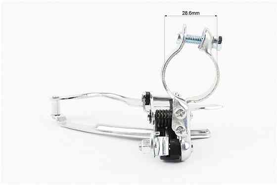 Перемикач ланцюга передній з нижньою тягою, кріпл. 28,6мм, під зірку 42Т, хром Київ