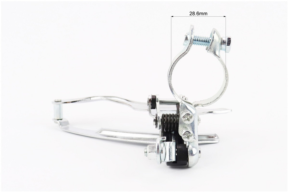 Перемикач ланцюга передній з нижньою тягою, кріпл. 28,6мм, під зірку 42Т, хром Київ - фото 3