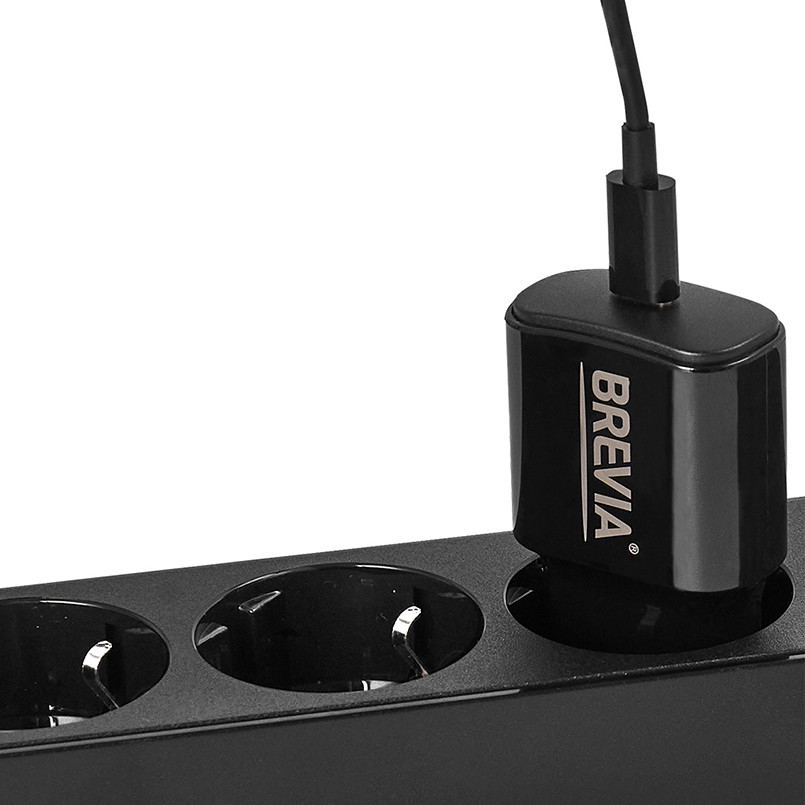 Сетевое зарядное устройство Brevia ePower PD20W + кабель USB-C to USB-C 1м черный Львов - изображение 5