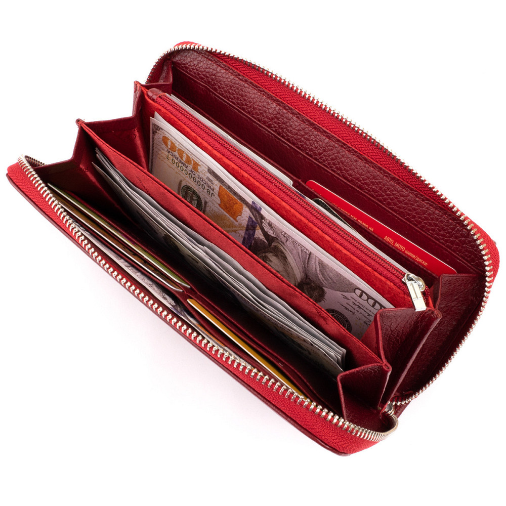 Кошелек кожаный женский ST Leather 19293 Бордовый Киев - изображение 8