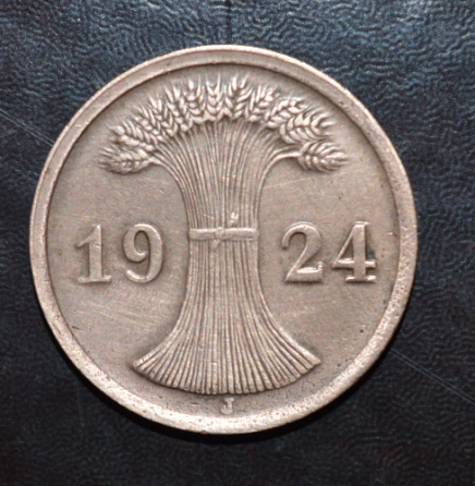 Німеччина 2 пфенинга 1924 рік J (АП) Полтава
